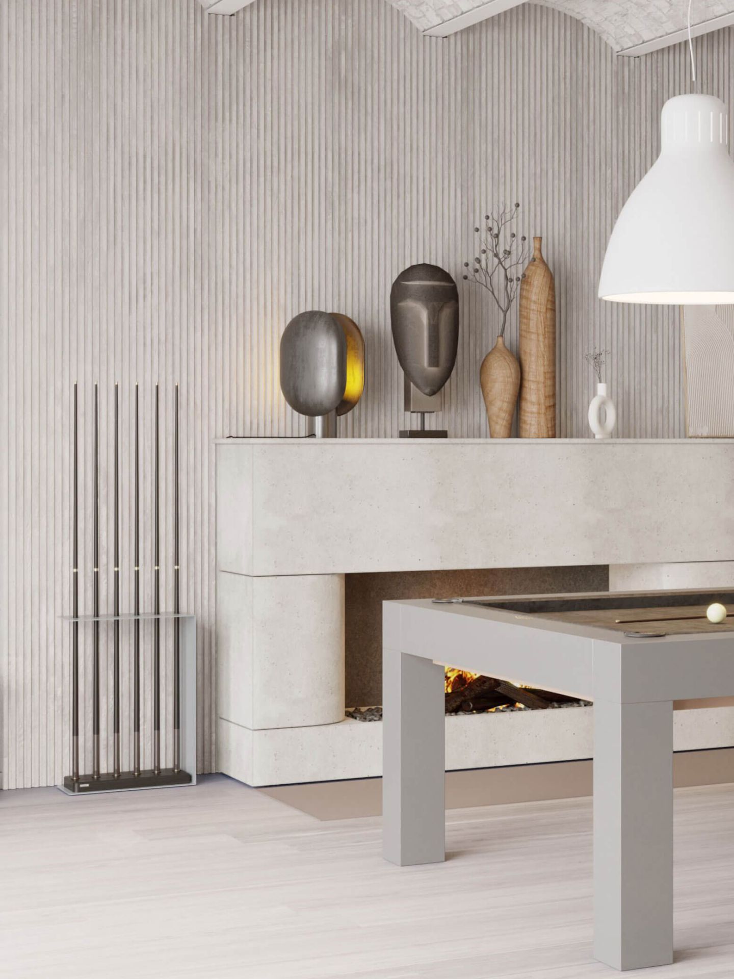 VESETTI Design Pool Cue Rack qs art517