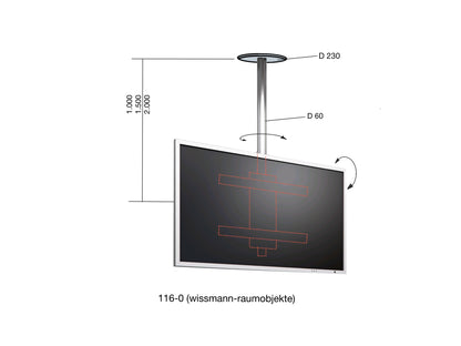 VESETTI Design TV Ceiling Mount ART116