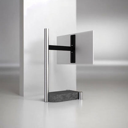 VESETTI Design TV Stand art110 Stainless Steel + Stone