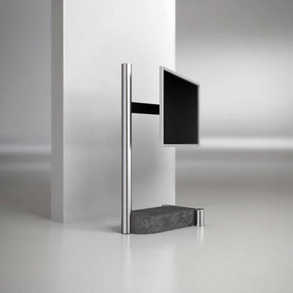 VESETTI Design TV Stand art110 Stainless Steel + Stone