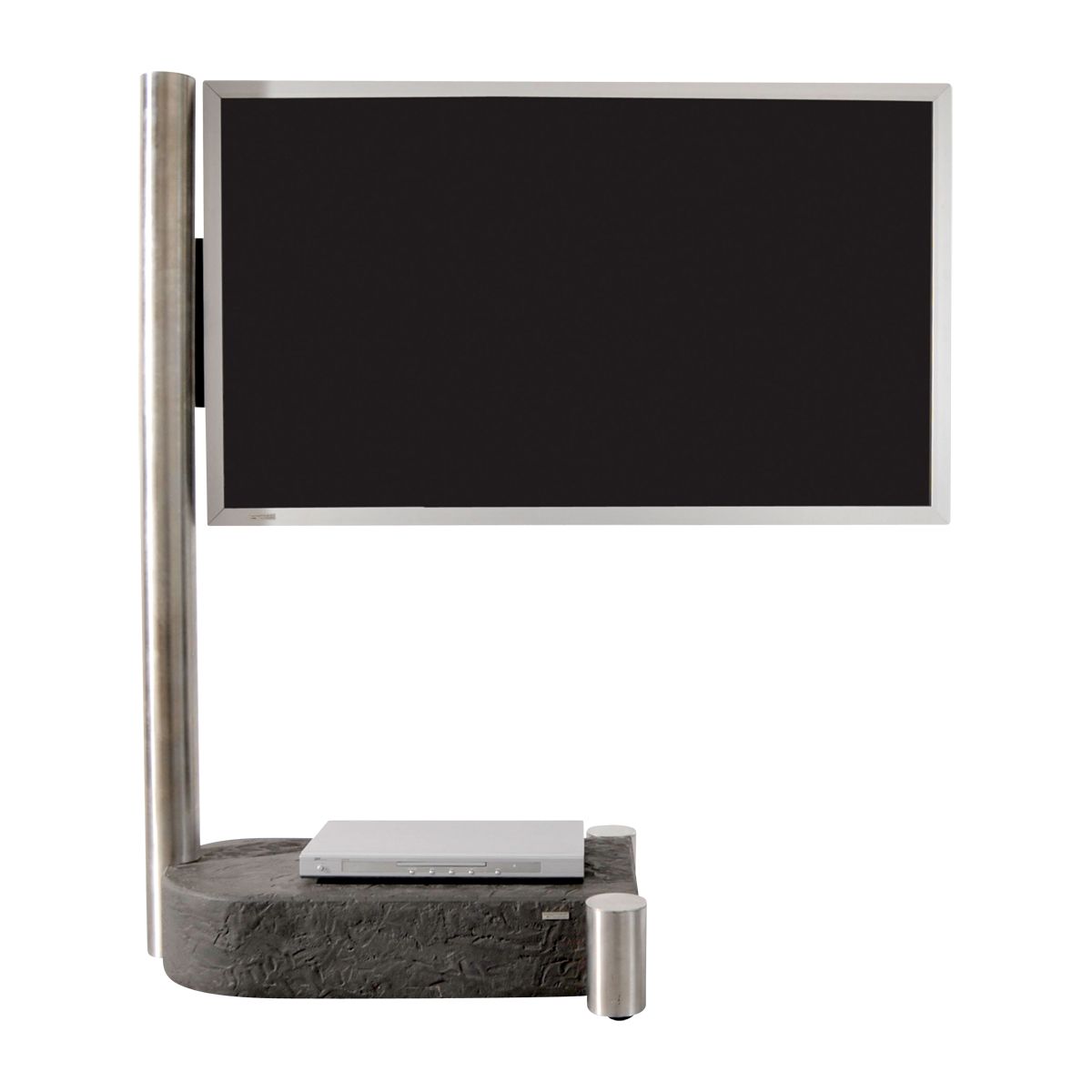 VESETTI Design TV Stand art110 Stainless Steel + Stone