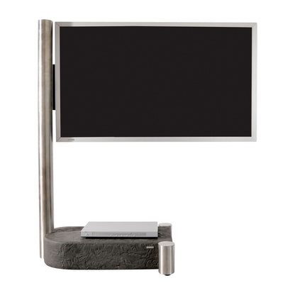 VESETTI Design TV Stand art110 Stainless Steel + Stone